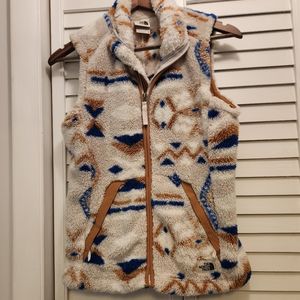 North Face fuzzy vest